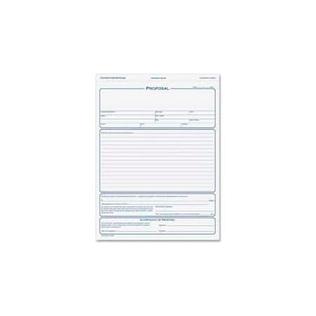 Tops Business Forms Tops Proposal Forms, 3-Part, Carbonless, 8-1/2" x 11", White/Canary Pink, 50 Sets/Pack 3850